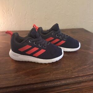 Adidas Kids Black and Red Sneakers